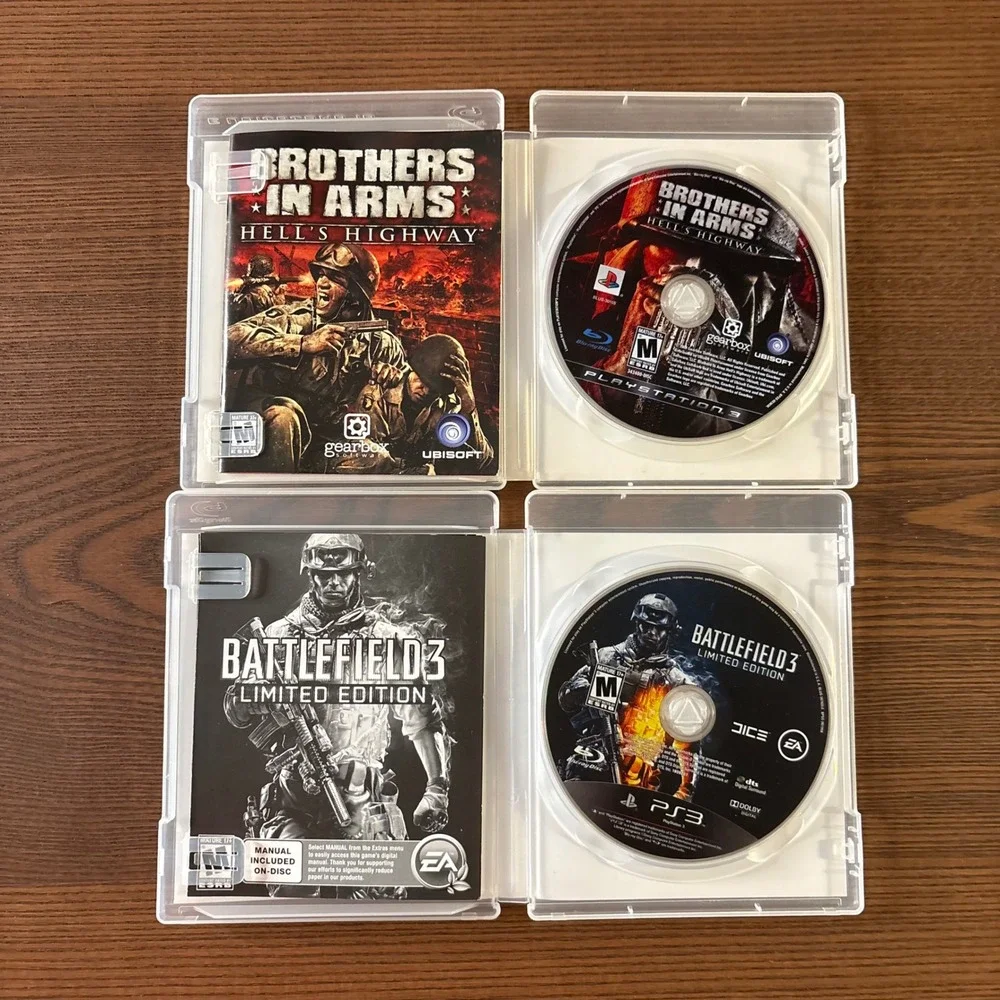 Sony PS3 Video Game Lot 4 Games Battlefield Brothers Arms Red Faction Saints Row